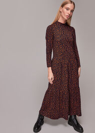 Autumn Leaves Jersey Dress