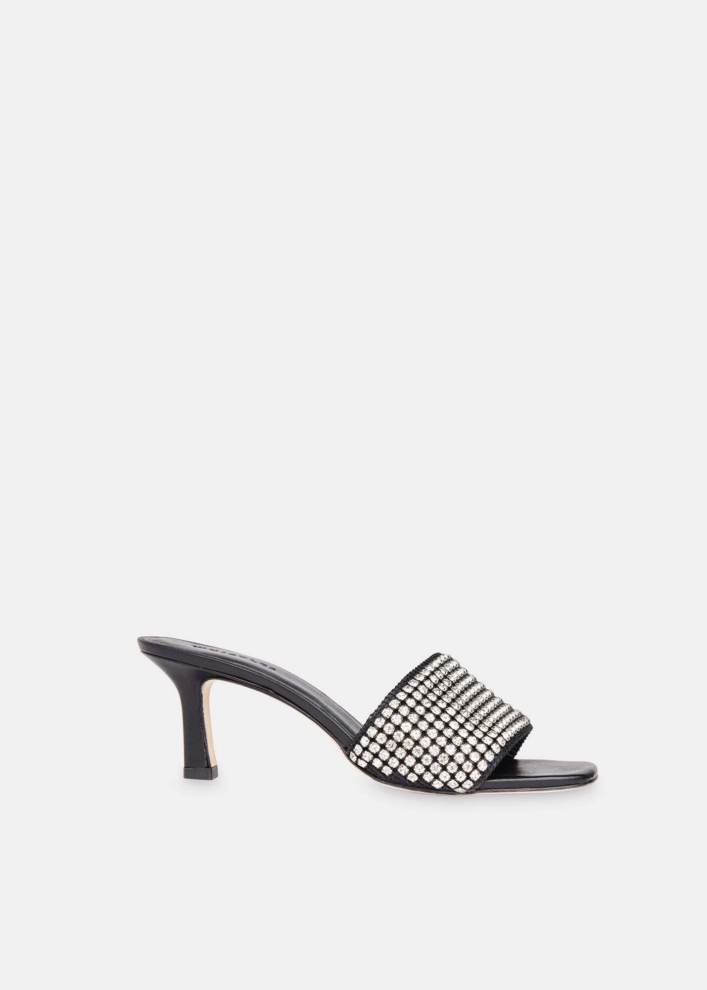 Black Adella Diamante Slip On Mule WHISTLES