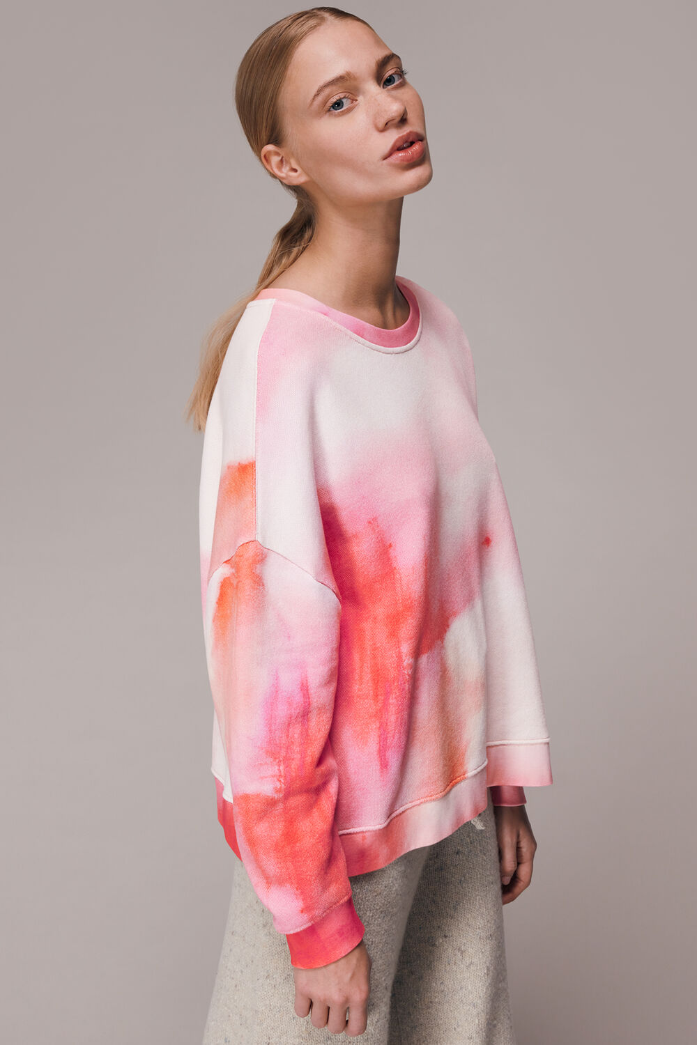 Tie Dye Cotton Sweatshirt