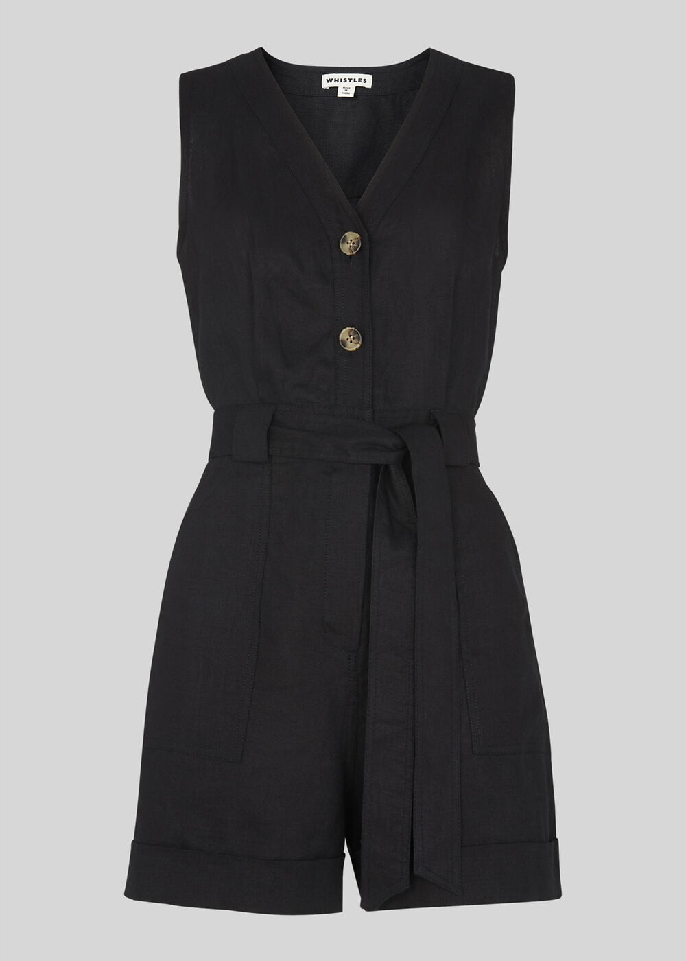 Linen Button Playsuit