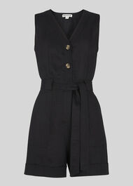 Linen Button Playsuit