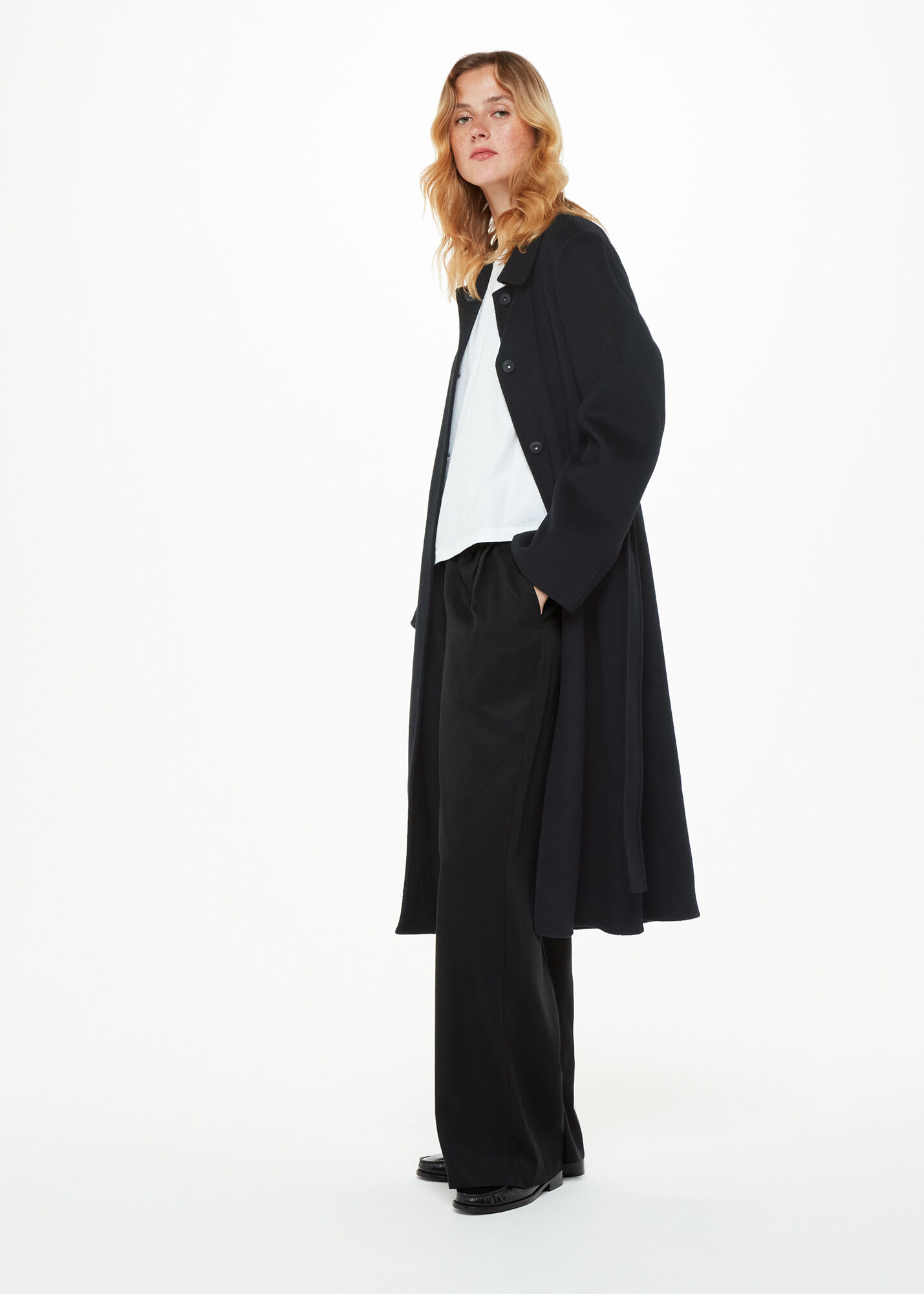 Whistles penelope hotsell coat black