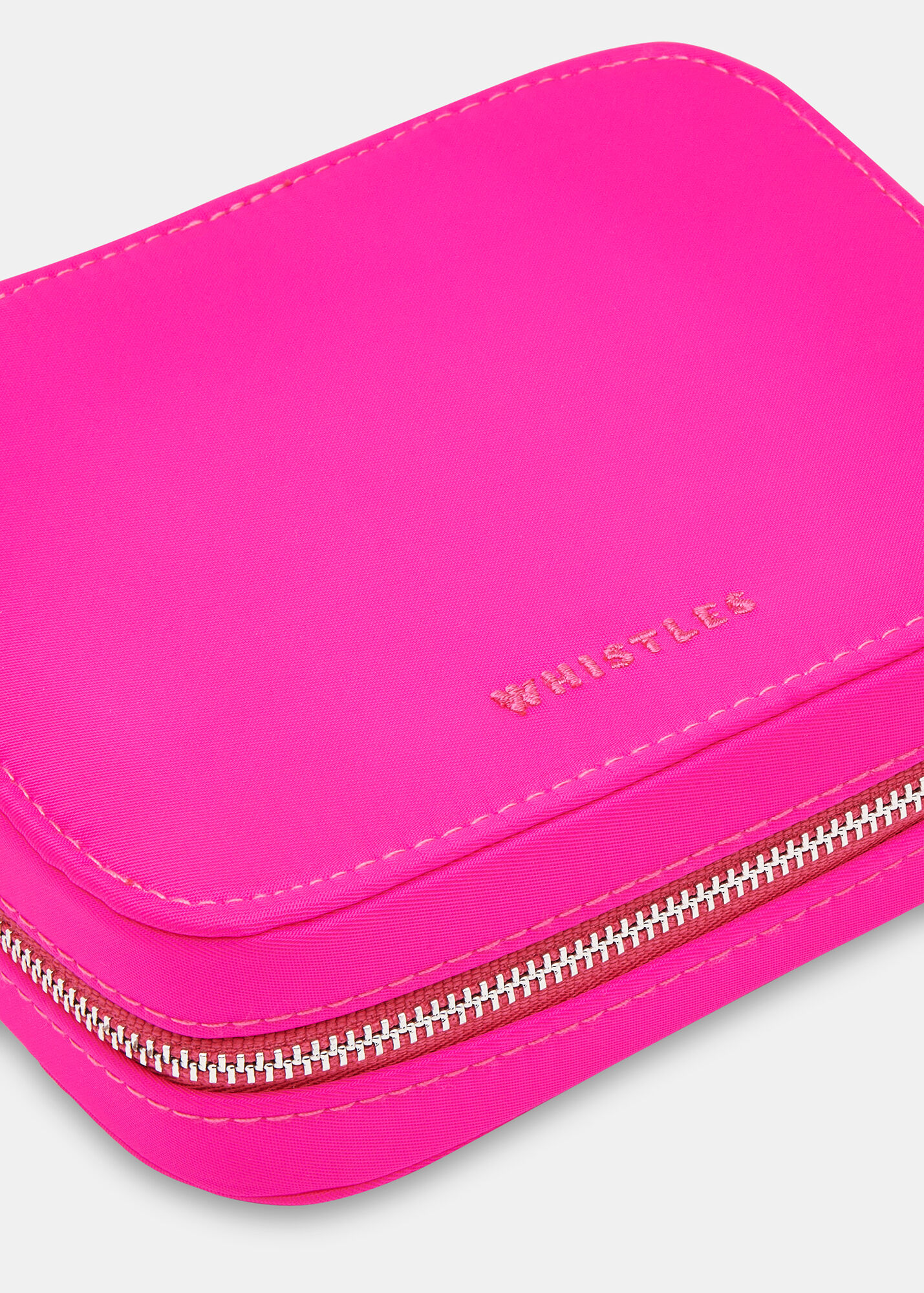 Pink Della Nylon Jewellery Box WHISTLES Whistles UK