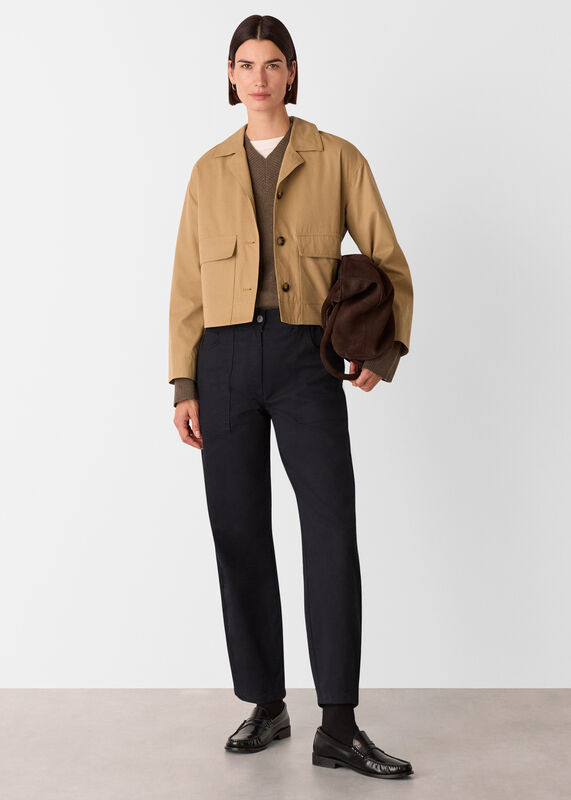 Solid Black Tessa Casual Trouser