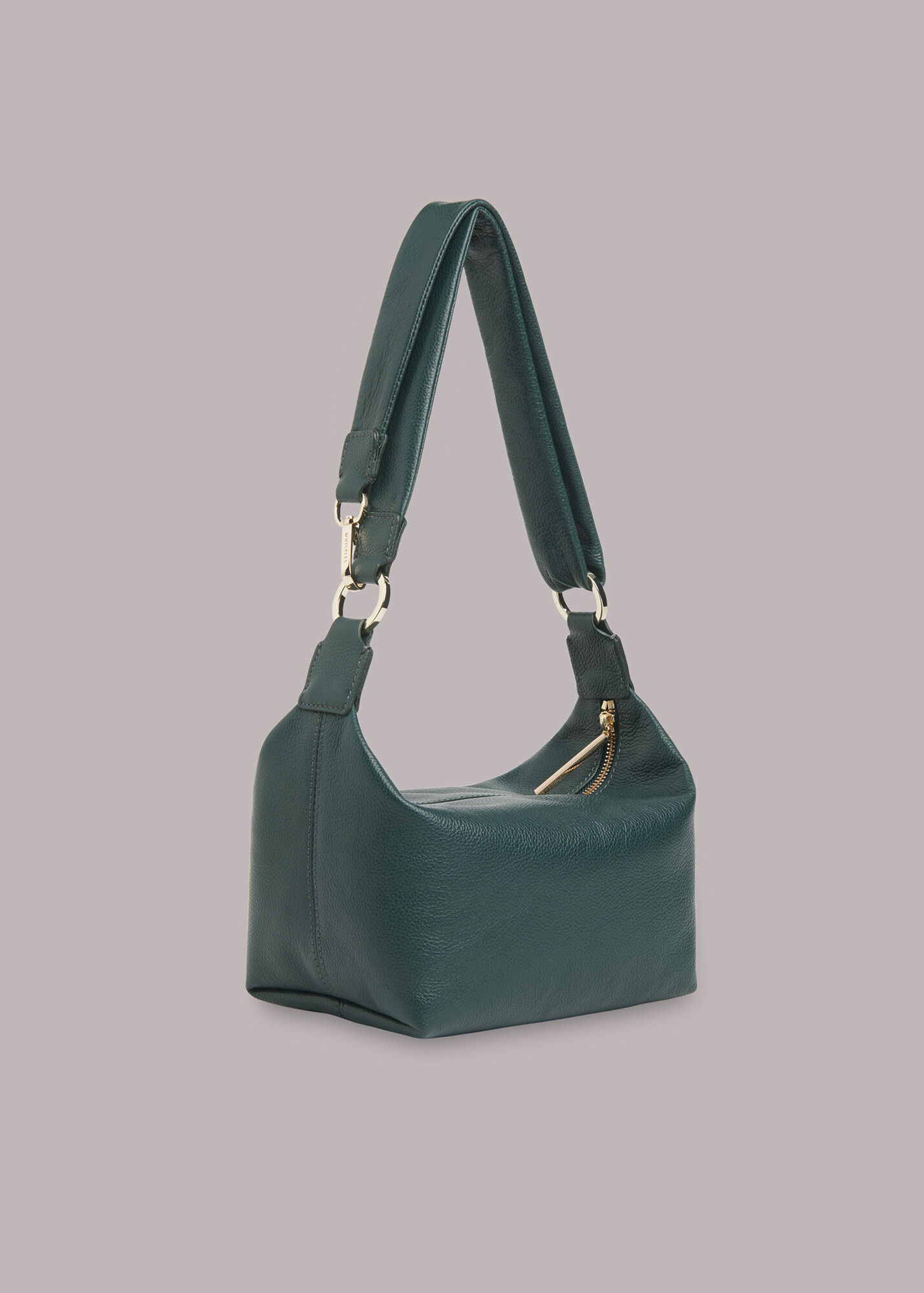 Dark Green Nessie Slouchy Cube Bag WHISTLES Whistles