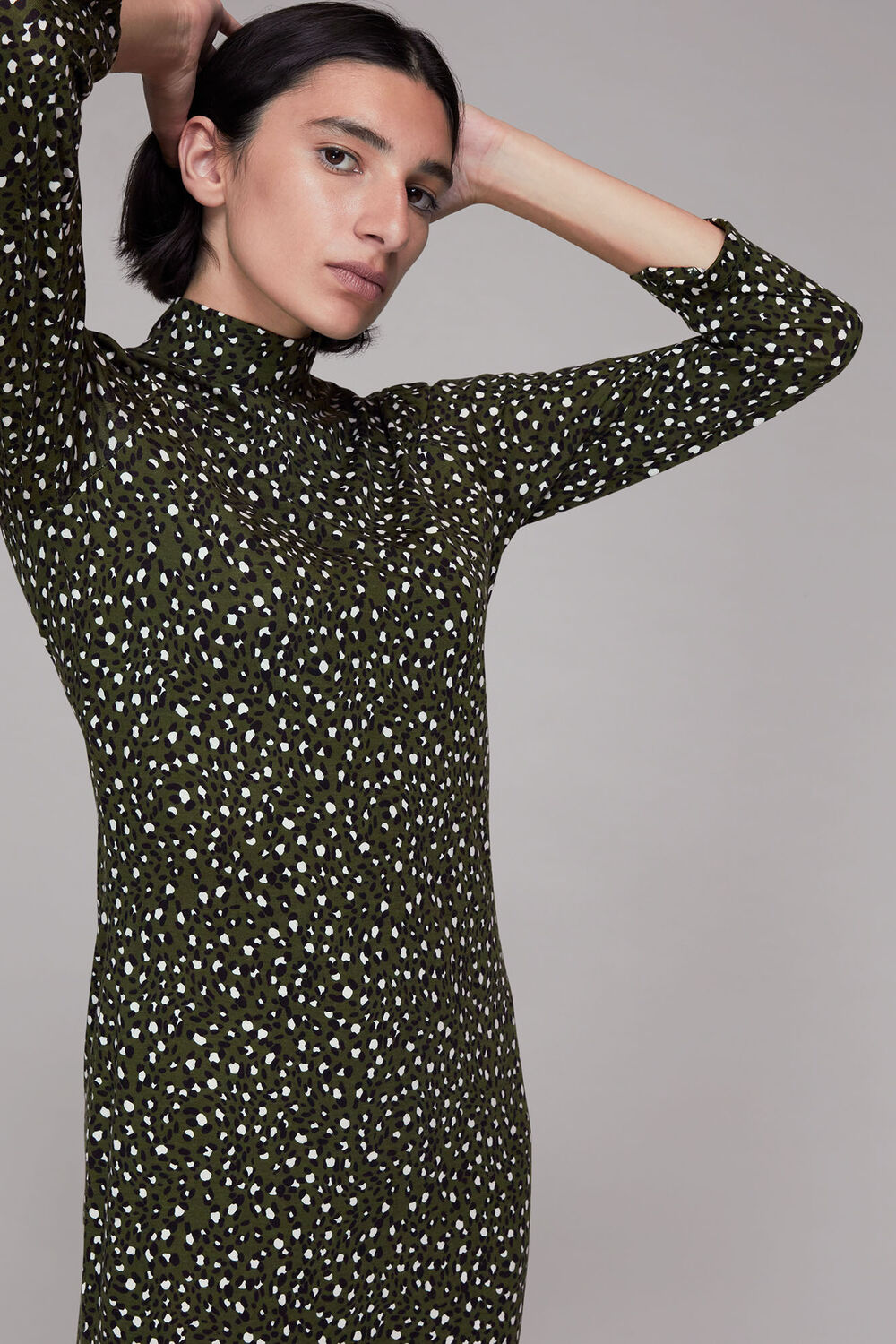 Wild Leopard Jersey Midi Dress