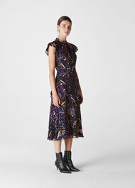 Montrose Dobby Midi Dress Purple/Multi