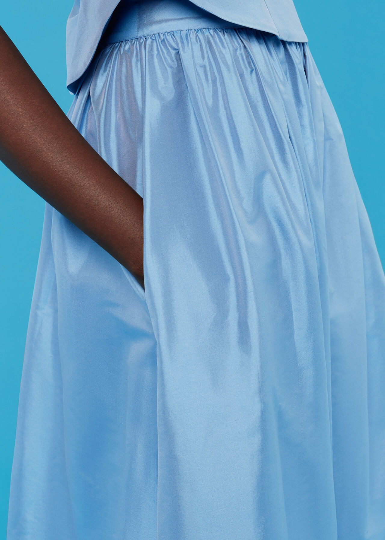 Taffeta Silk Volume Skirt