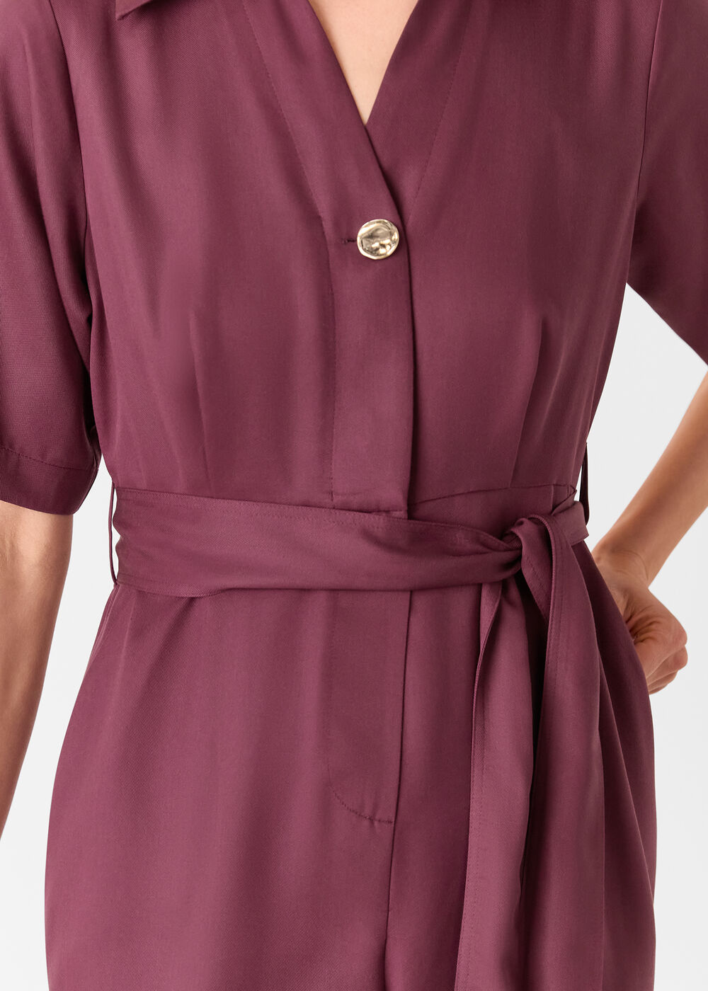 Button Front Jumpsuit