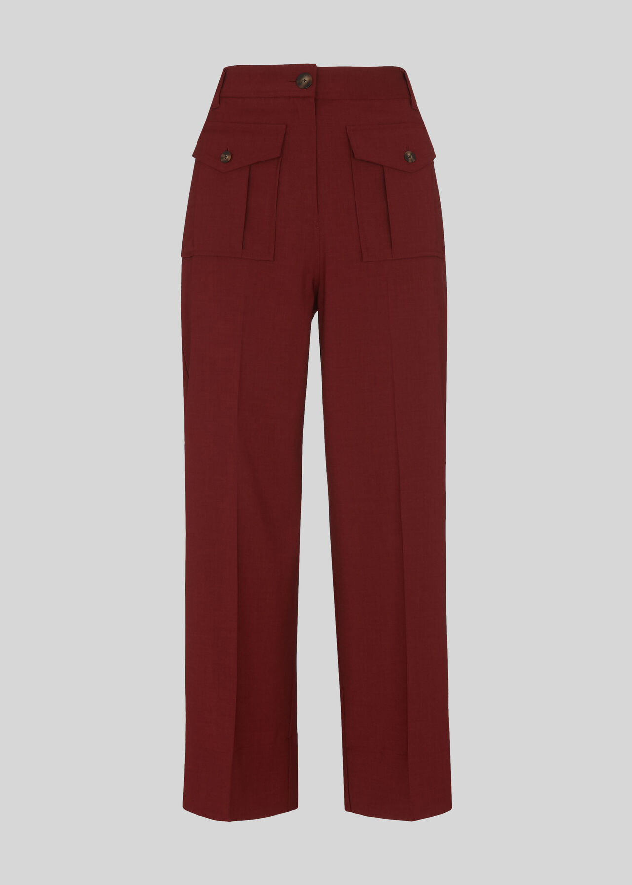 Ella Pocket Front Trouser Burgundy