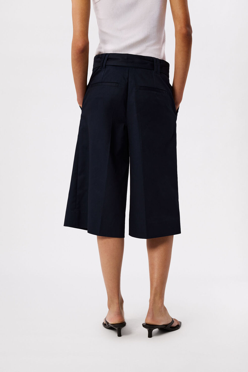 Navy Compact Cotton Bermuda Short