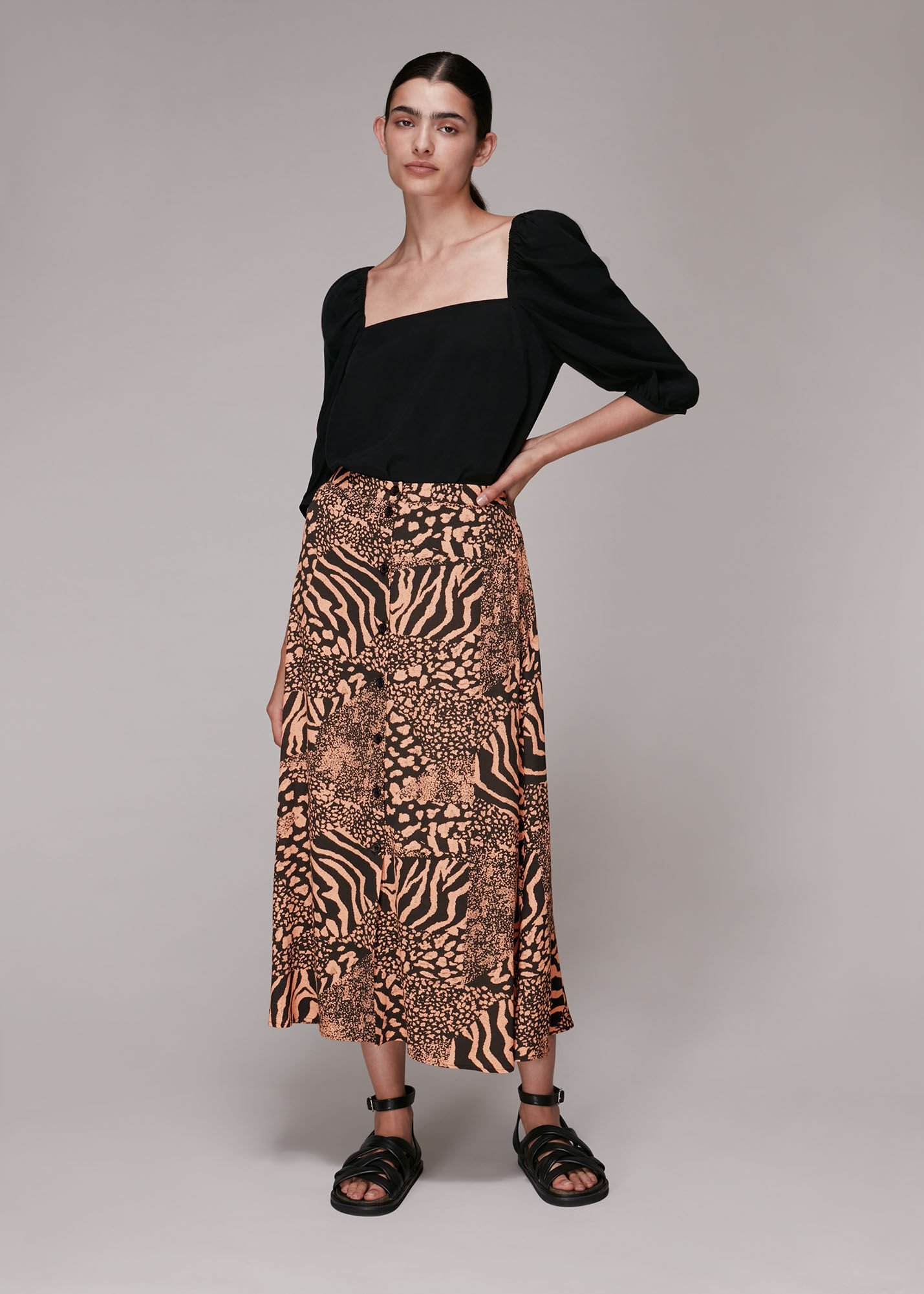 Leopard print maxi deals skirt quilt