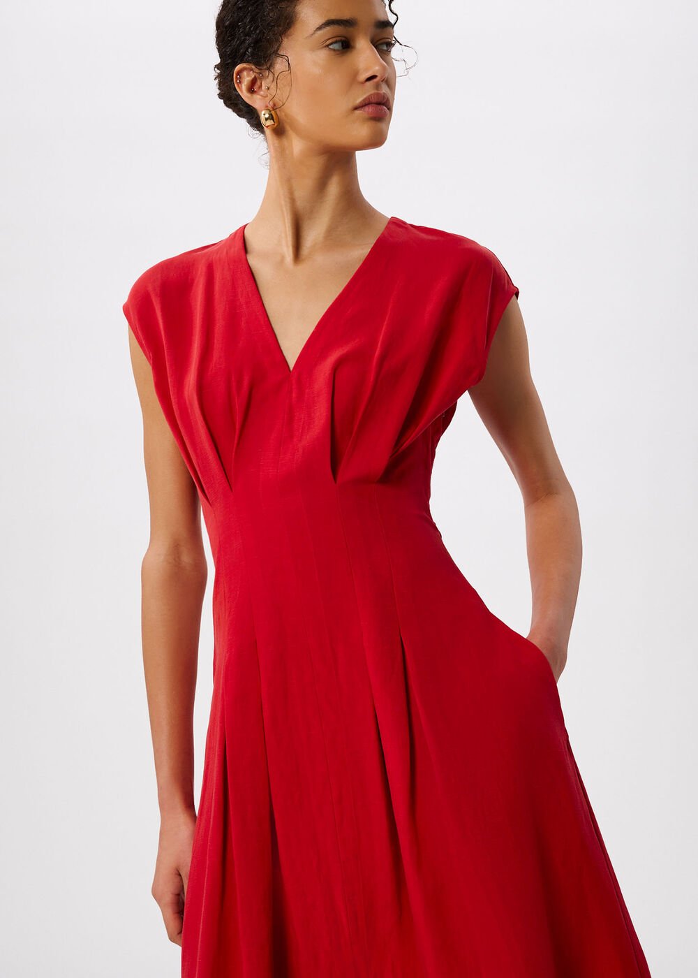 Panel Linen Blend Dress