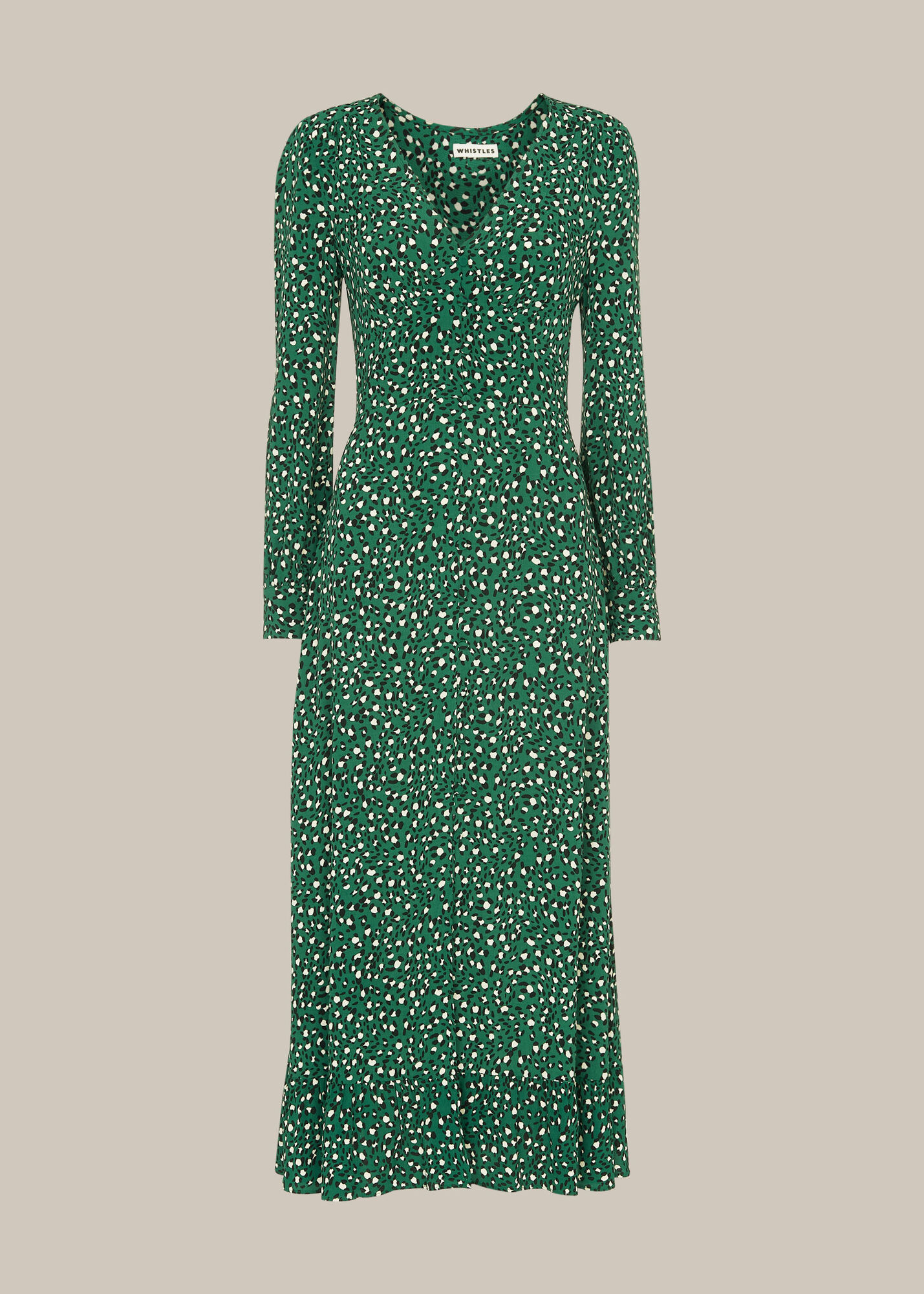 Multicolour Wild Leopard Print Midi Dress WHISTLES Whistles US