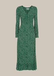 Wild Leopard Print Midi Dress