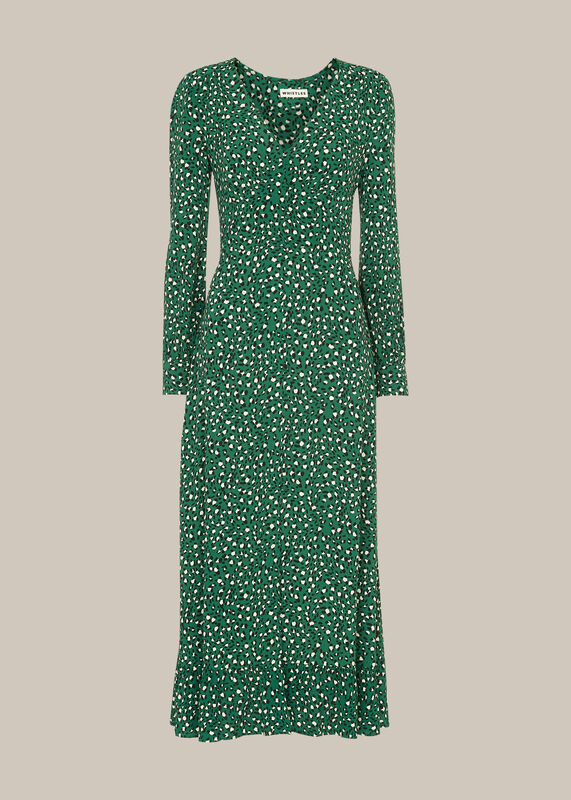 Wild Leopard Print Midi Dress
