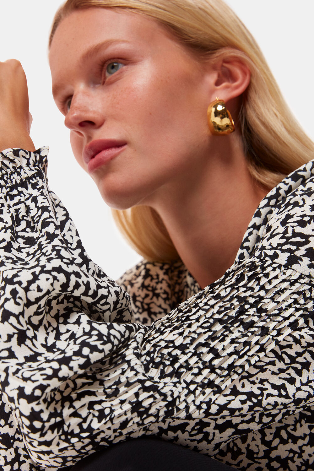 Scribble Print Blouse