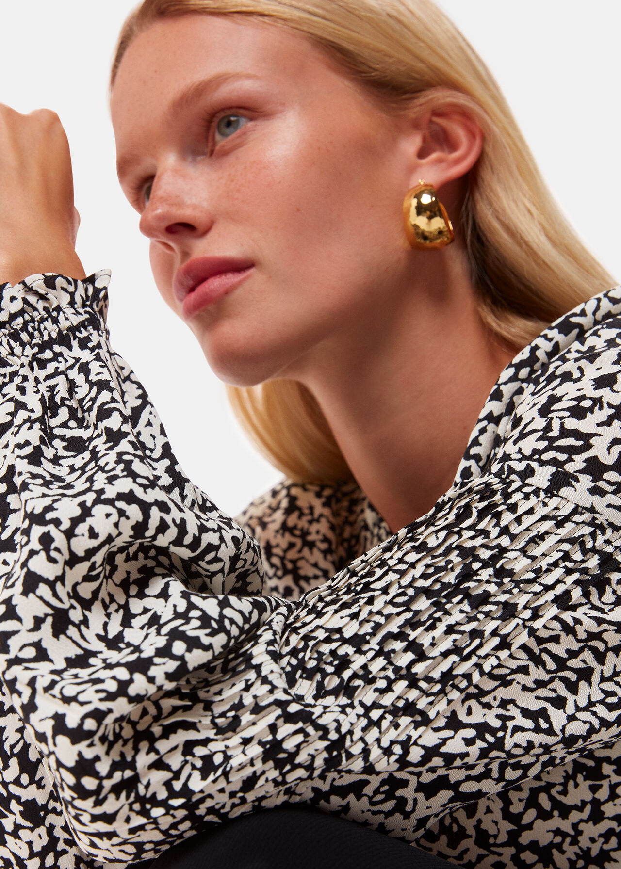 Scribble Print Blouse