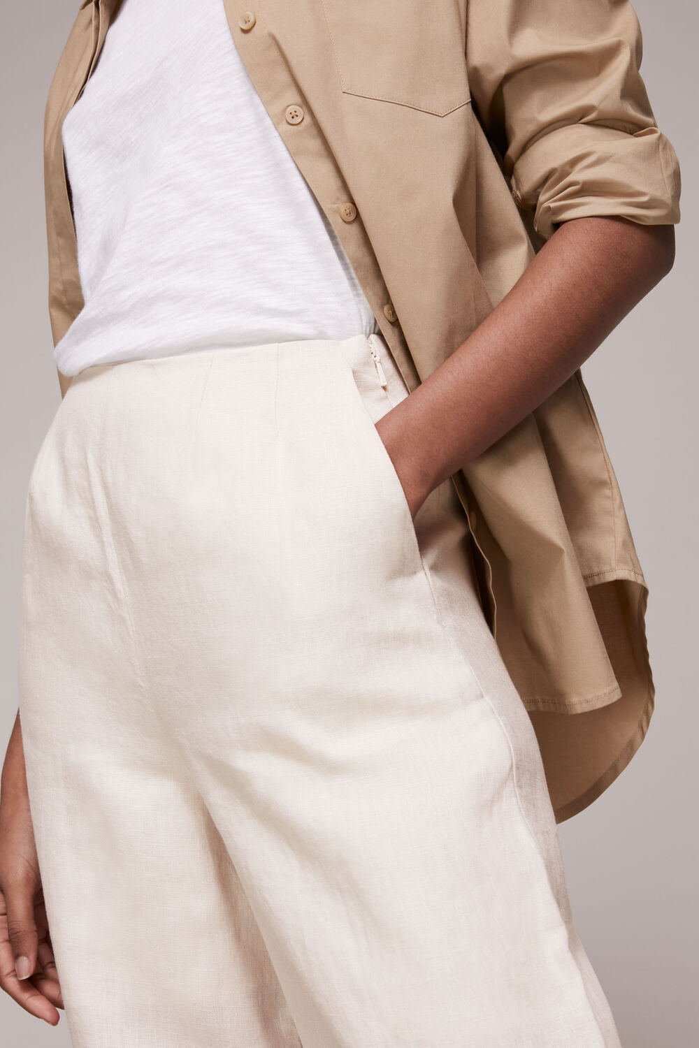 Nina Wide Leg Linen Trouser