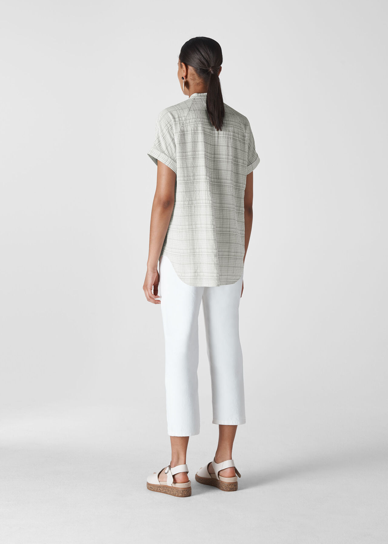Lavina Check Pocket Shirt White/Multi
