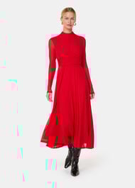 Arabella Ruched Mesh Dress