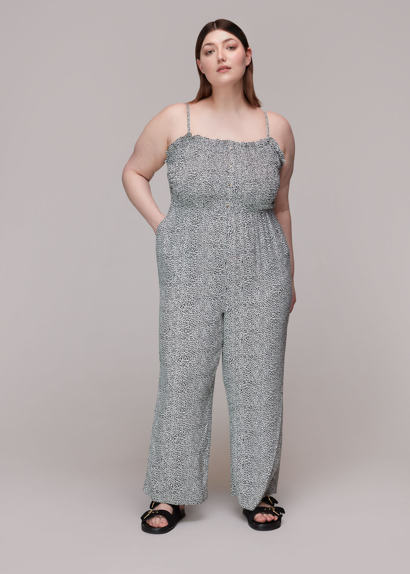 Whistles leopard print jumpsuit discount
