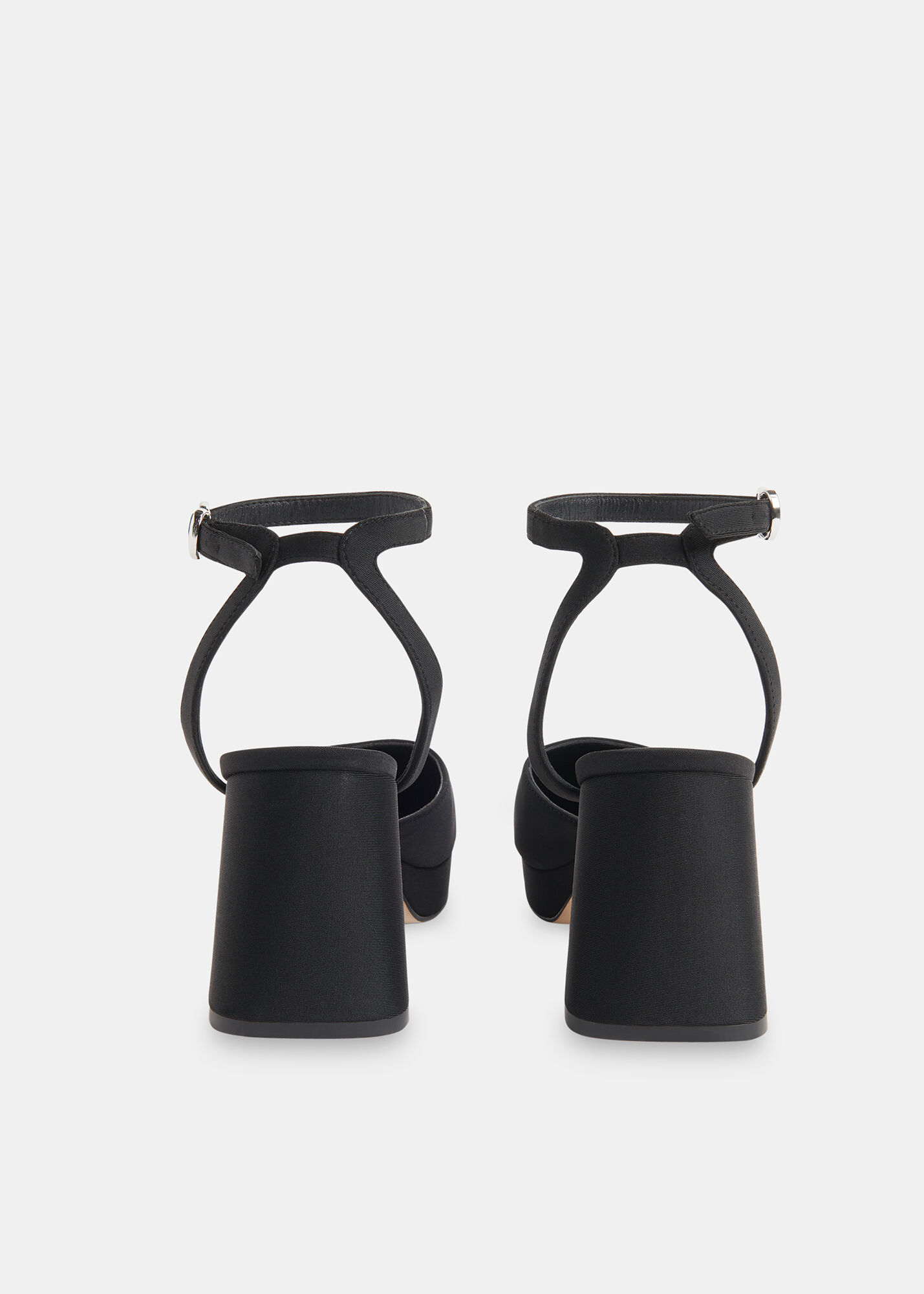 Black Estella Satin Platform Shoe WHISTLES