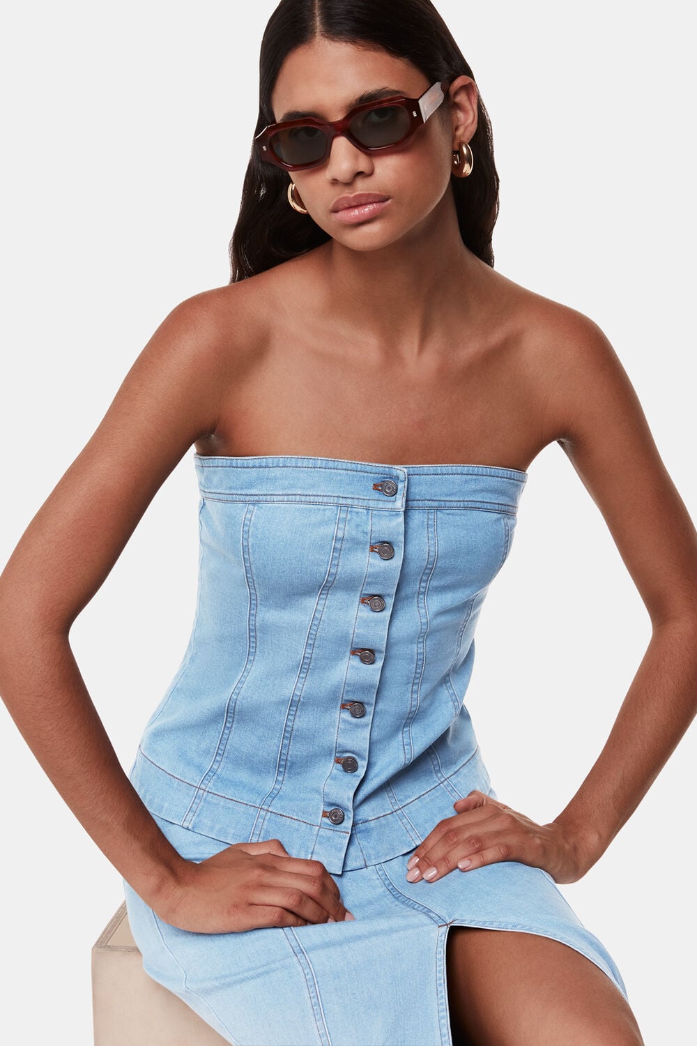 Denim Maxi Skirt