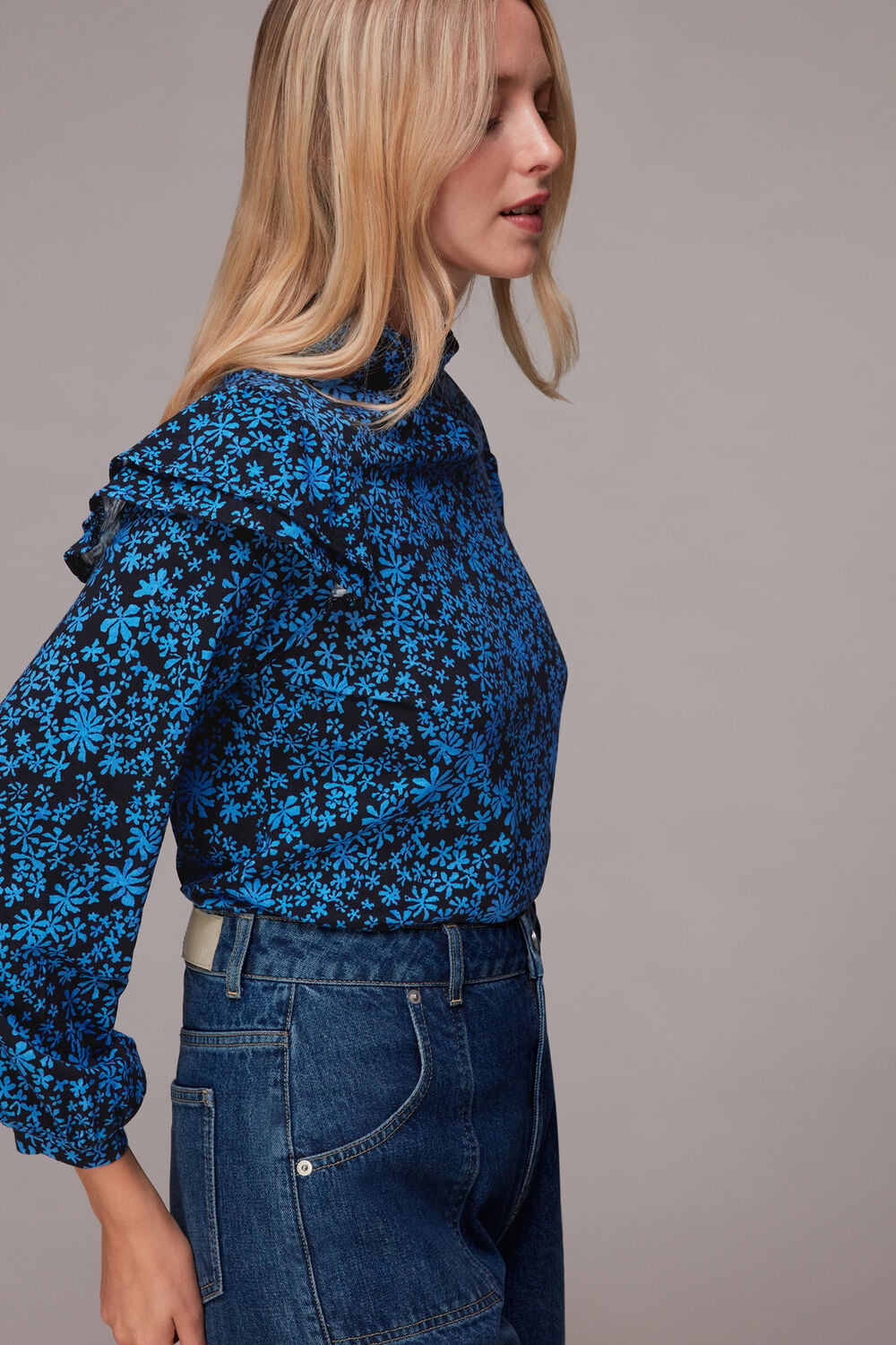 Boho Frill Shoulder Jersey Top