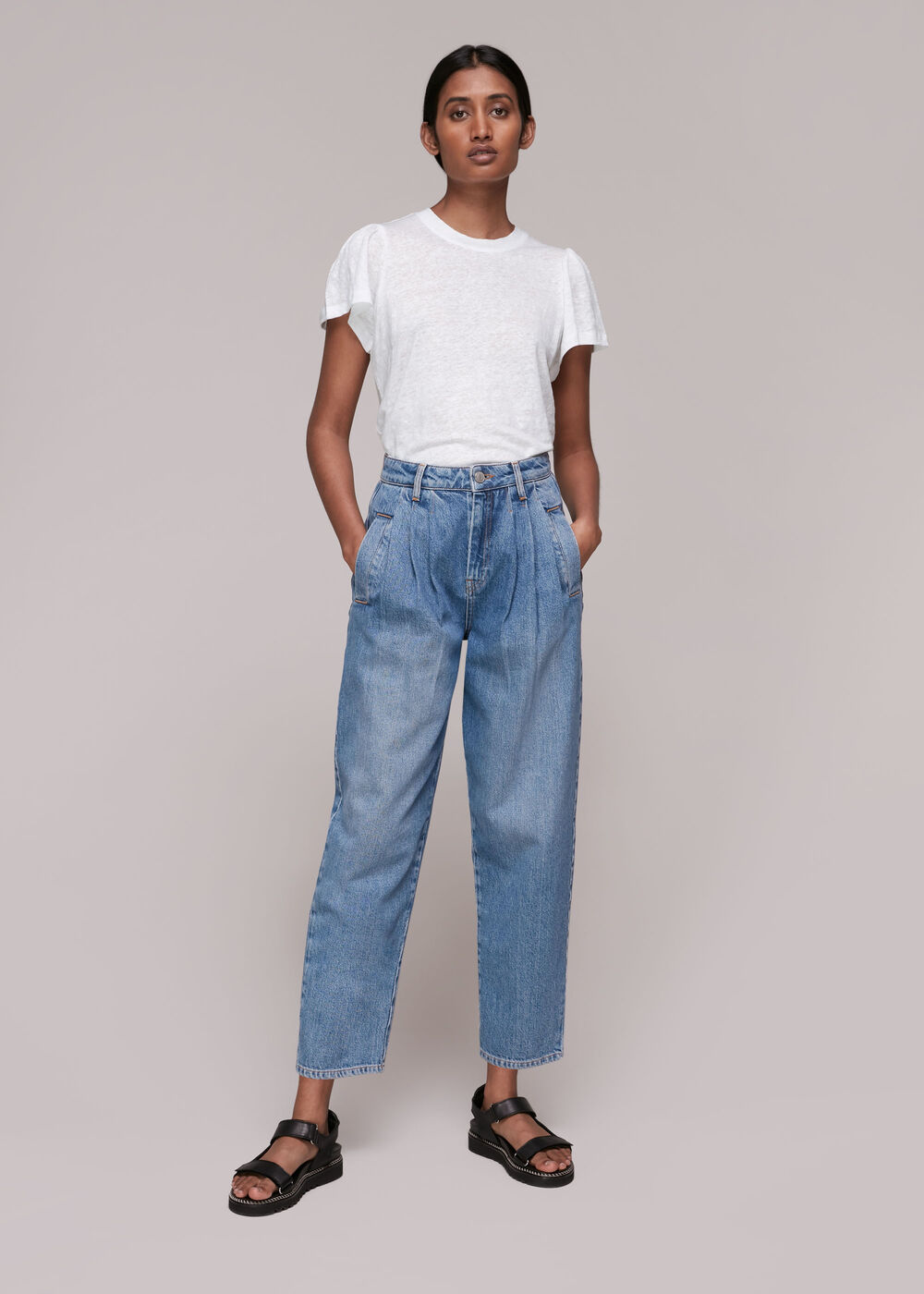 Linen Sleeve Detail Tee