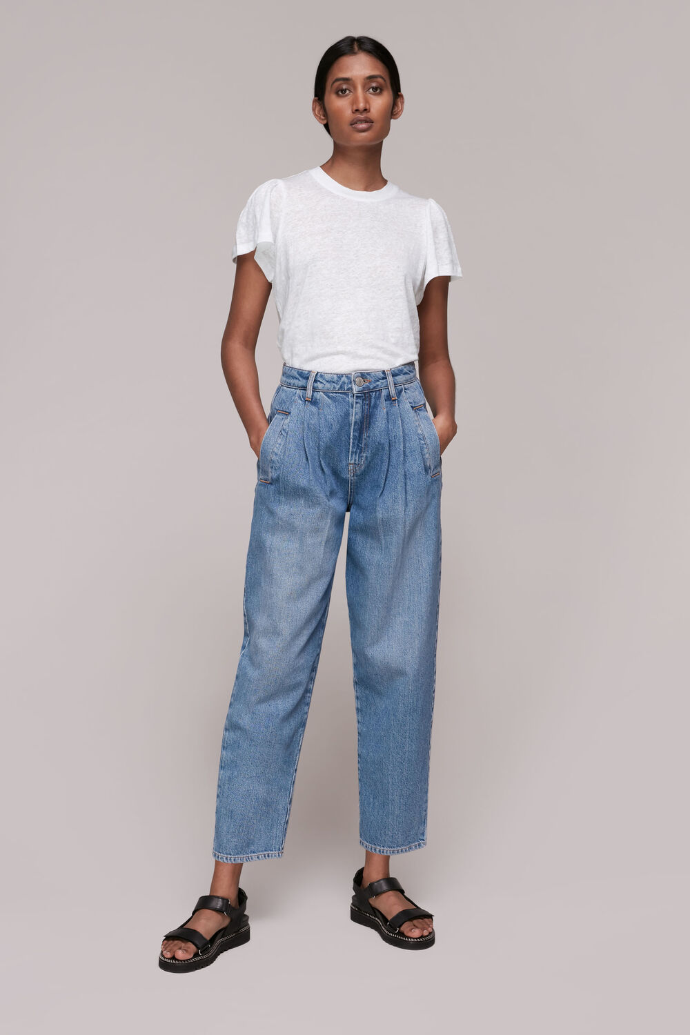 Linen Sleeve Detail Tee