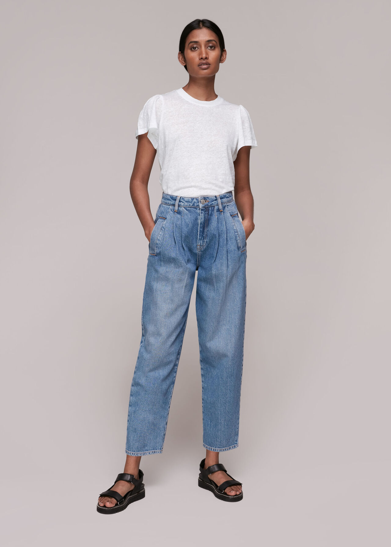 Linen Sleeve Detail Tee