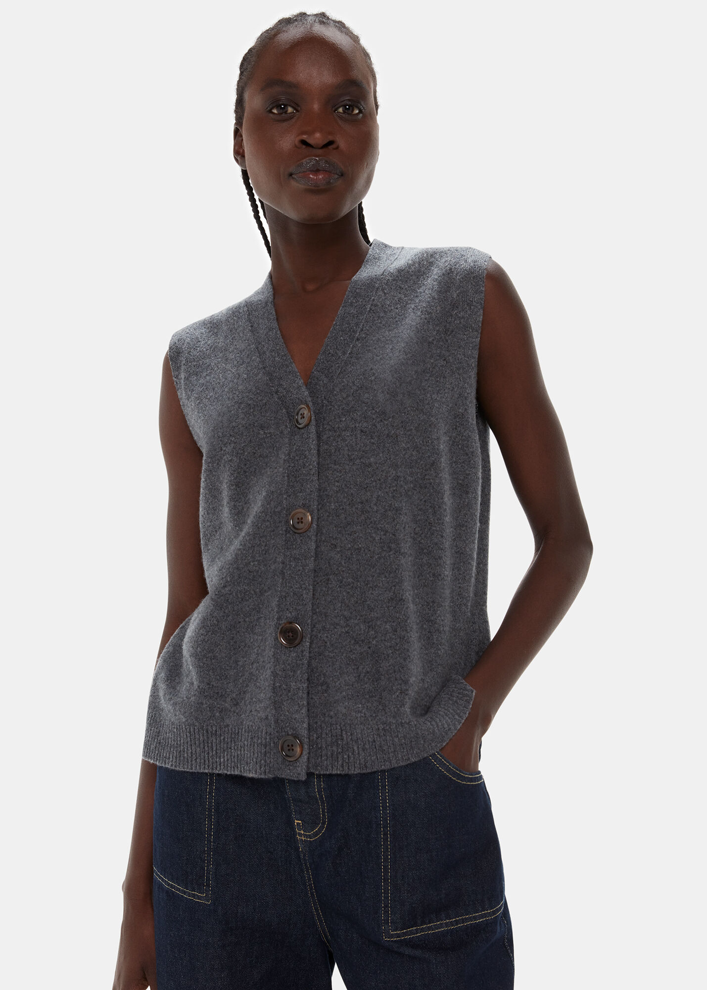 Grey wool vest discount