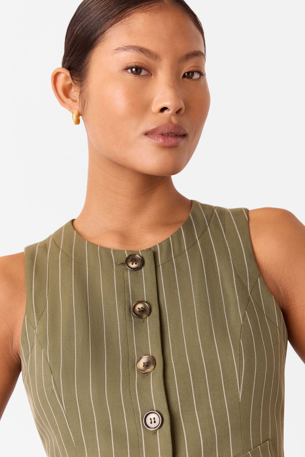 Petite Lottie Pinstripe Waistcoat