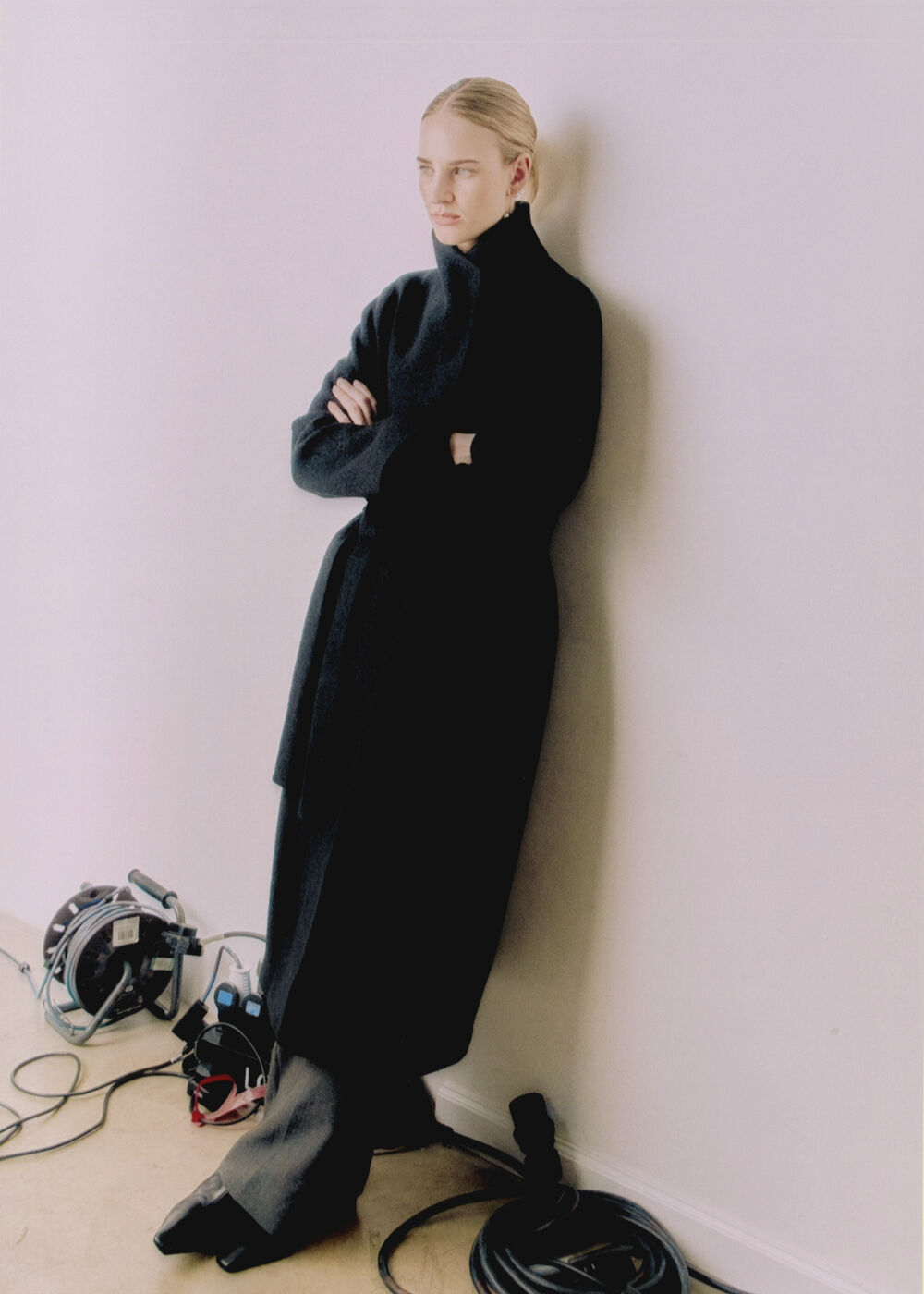 Petite Morgana Wool Funnel Wrap Coat