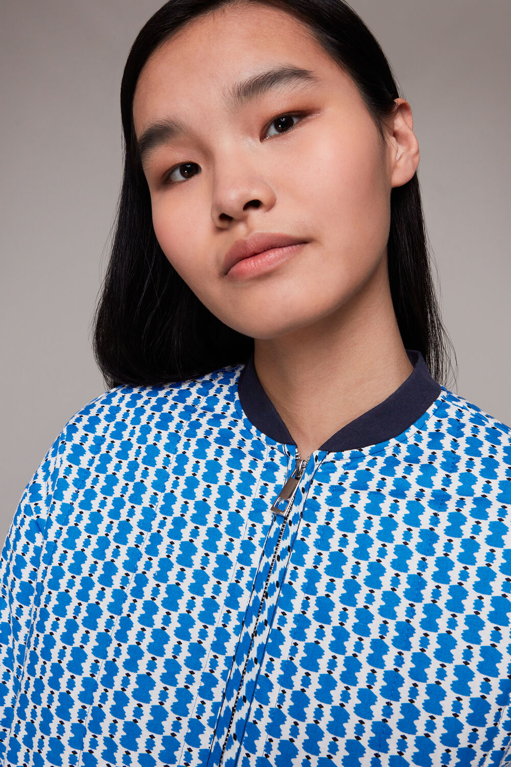 Vertical Stack Print Jacket