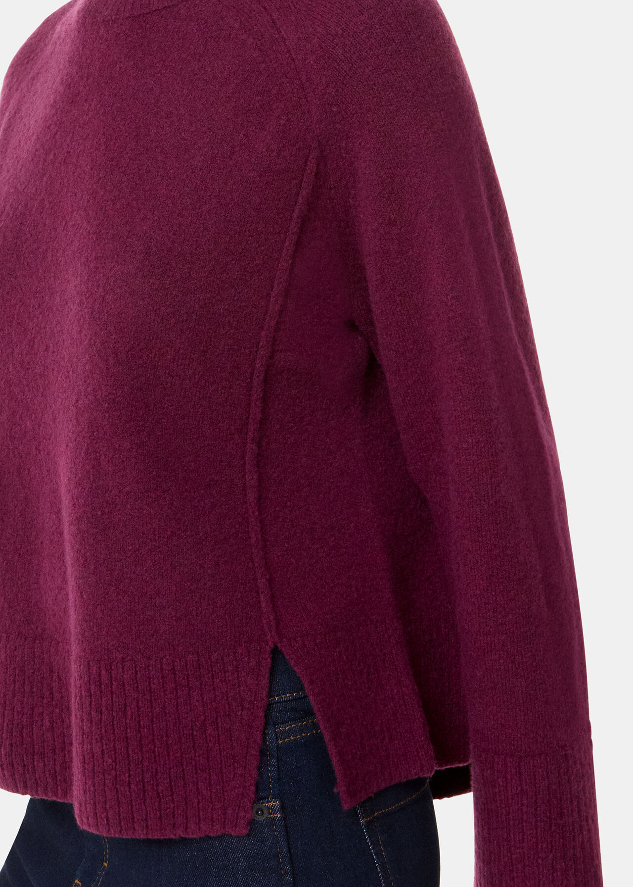 Wool Mix Side Split Knit