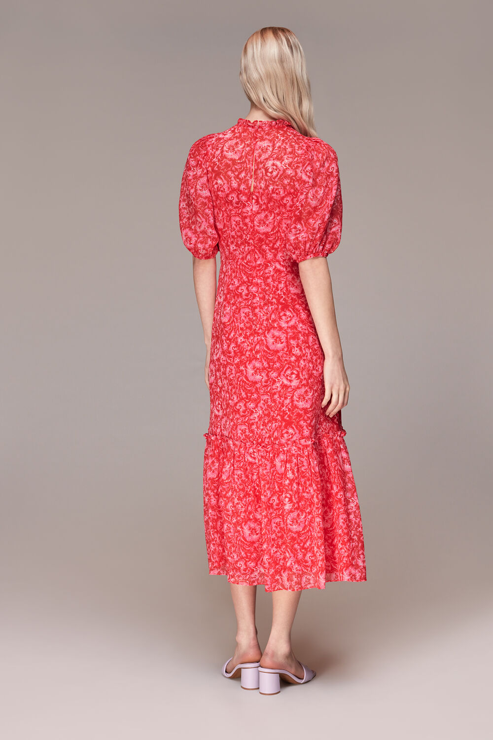 Clouded Floral Midi Dress