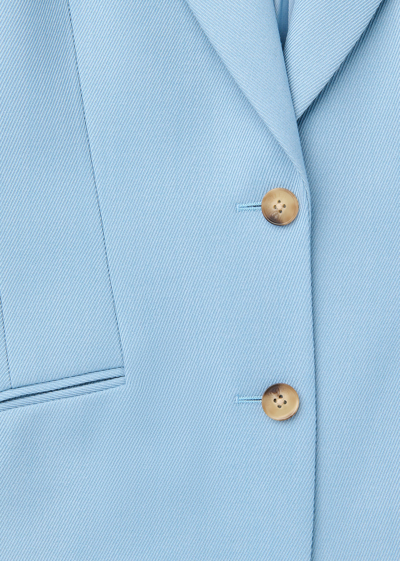 Wool Blend Tailored Blazer
