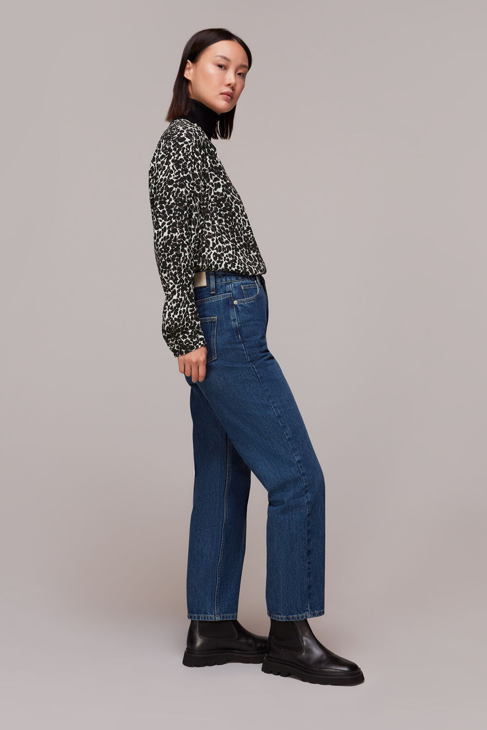 Shadow Leopard Print Blouse