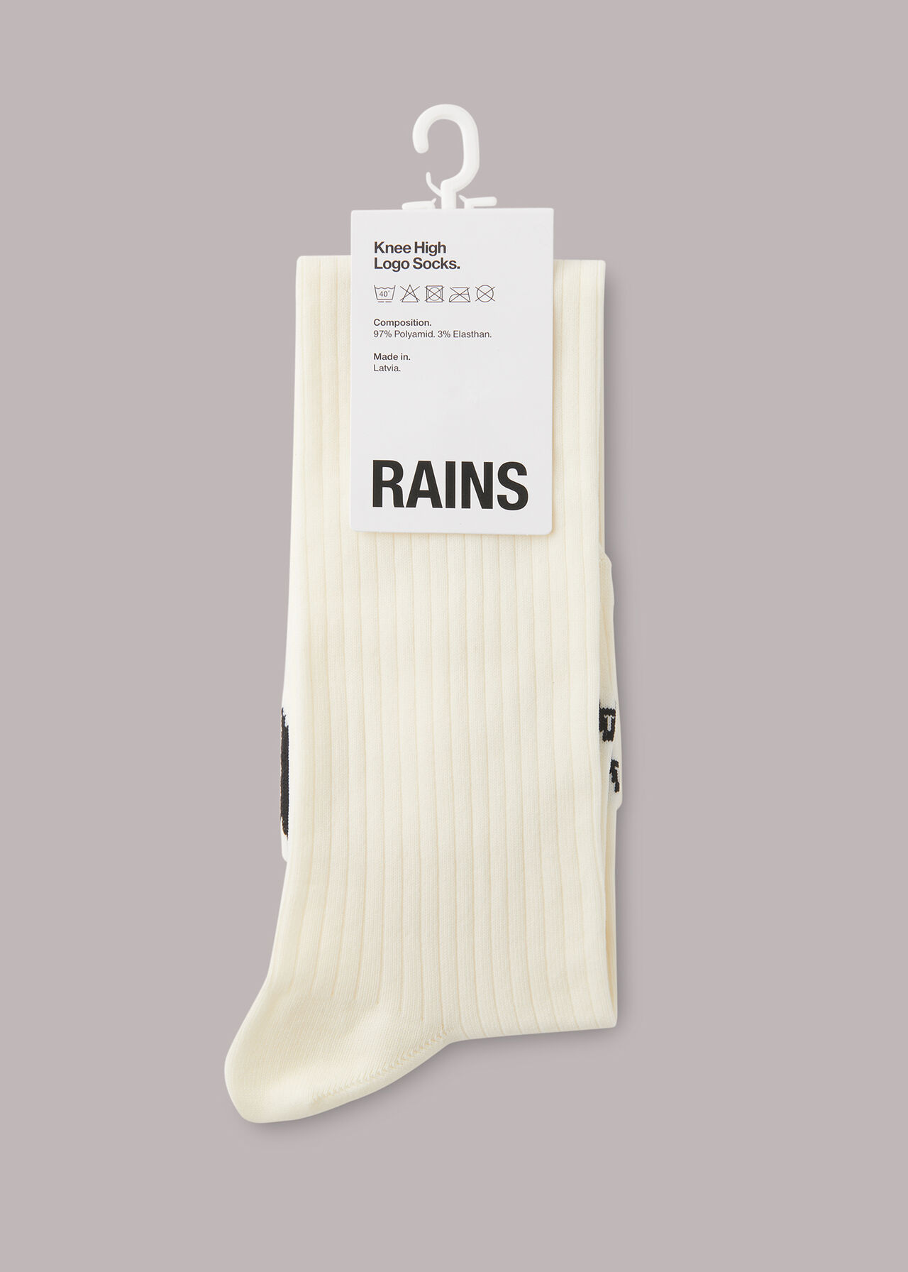 Rains Knee High Logo Socks