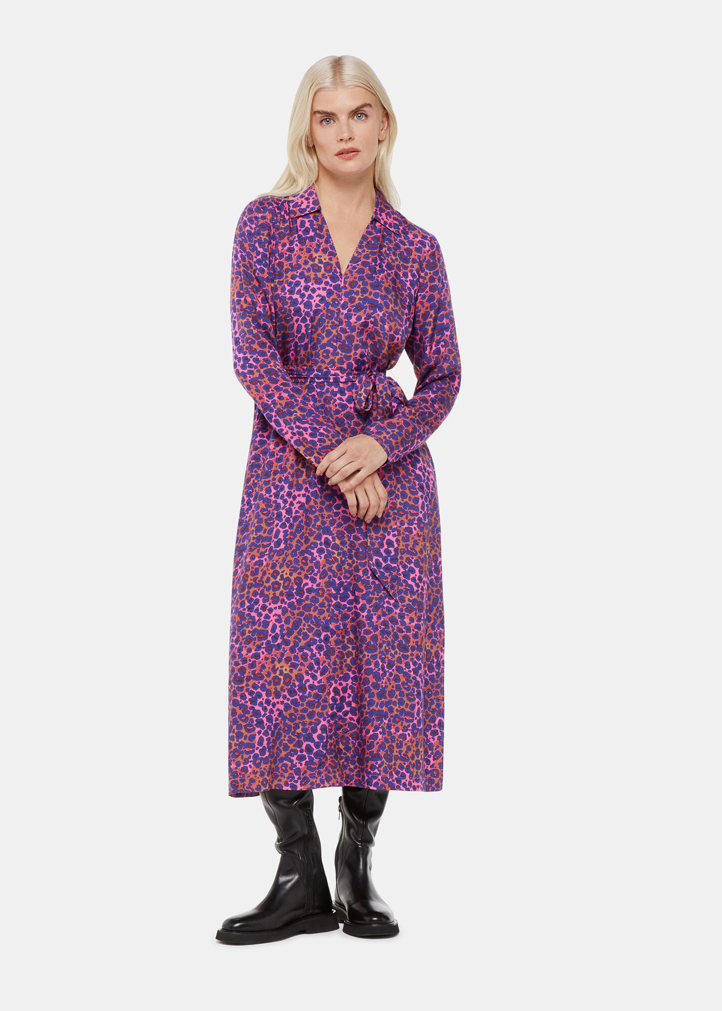 Petite leopard print midi dress online