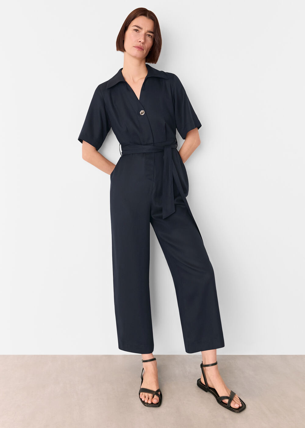 Button Front Jumpsuit