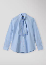 Scarf Stripe Cotton Shirt