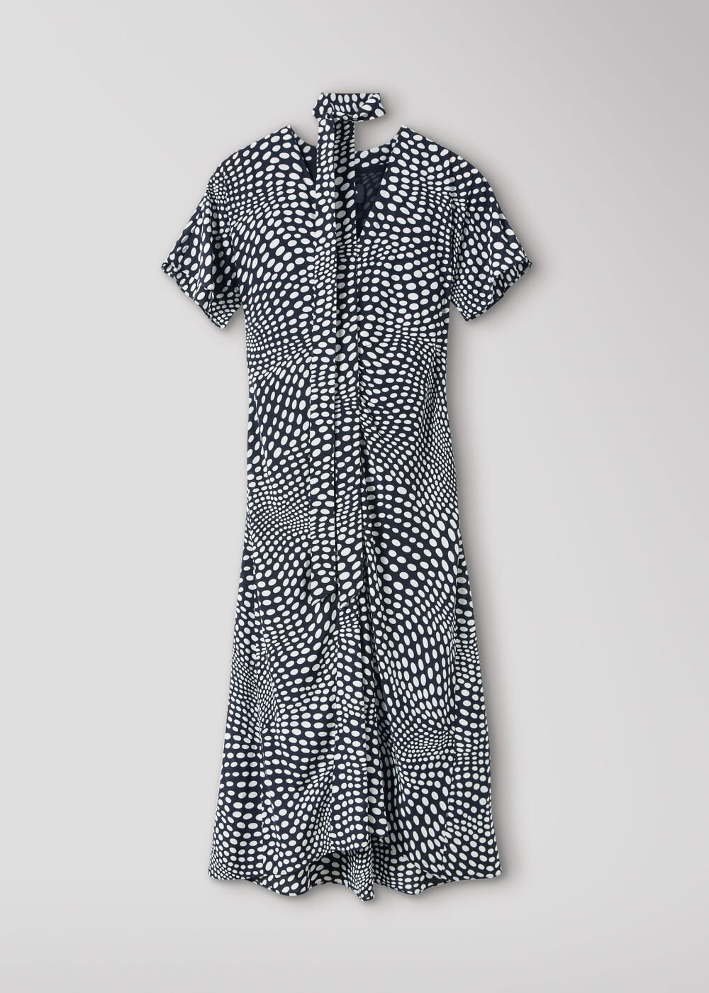 Petite Mixed Spot V Neck Midi Dress