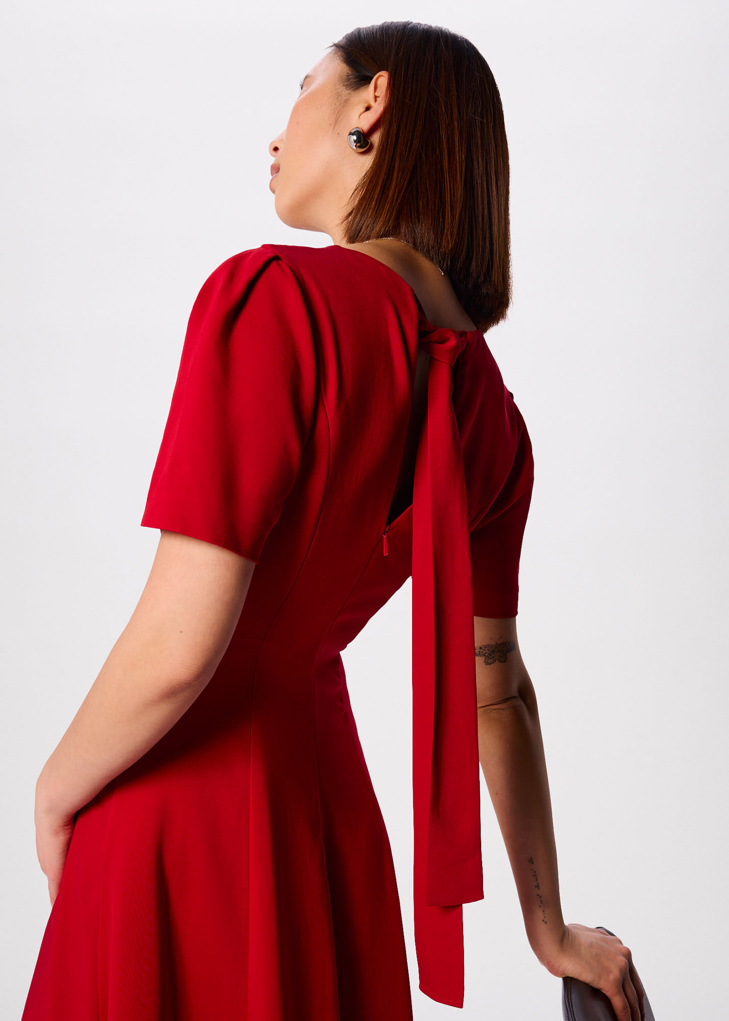 Red Panel Detail V Neck Maxi Dress | WHISTLES | Whistles US |