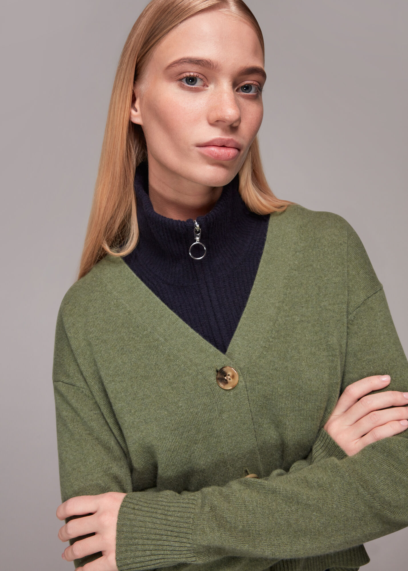 Whistles green new arrivals cashmere jumper