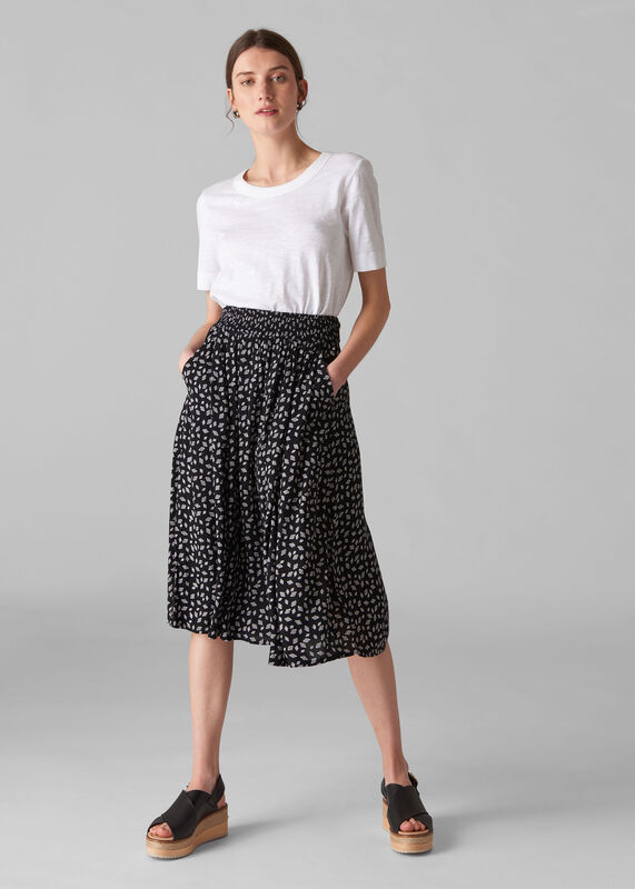 Gobi Print Textured Skirt