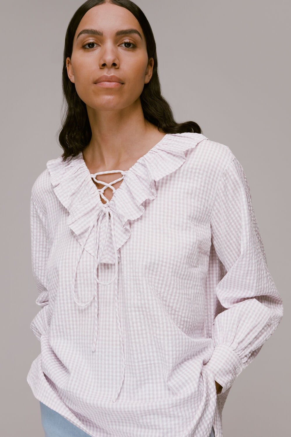 Francesca Check Blouse