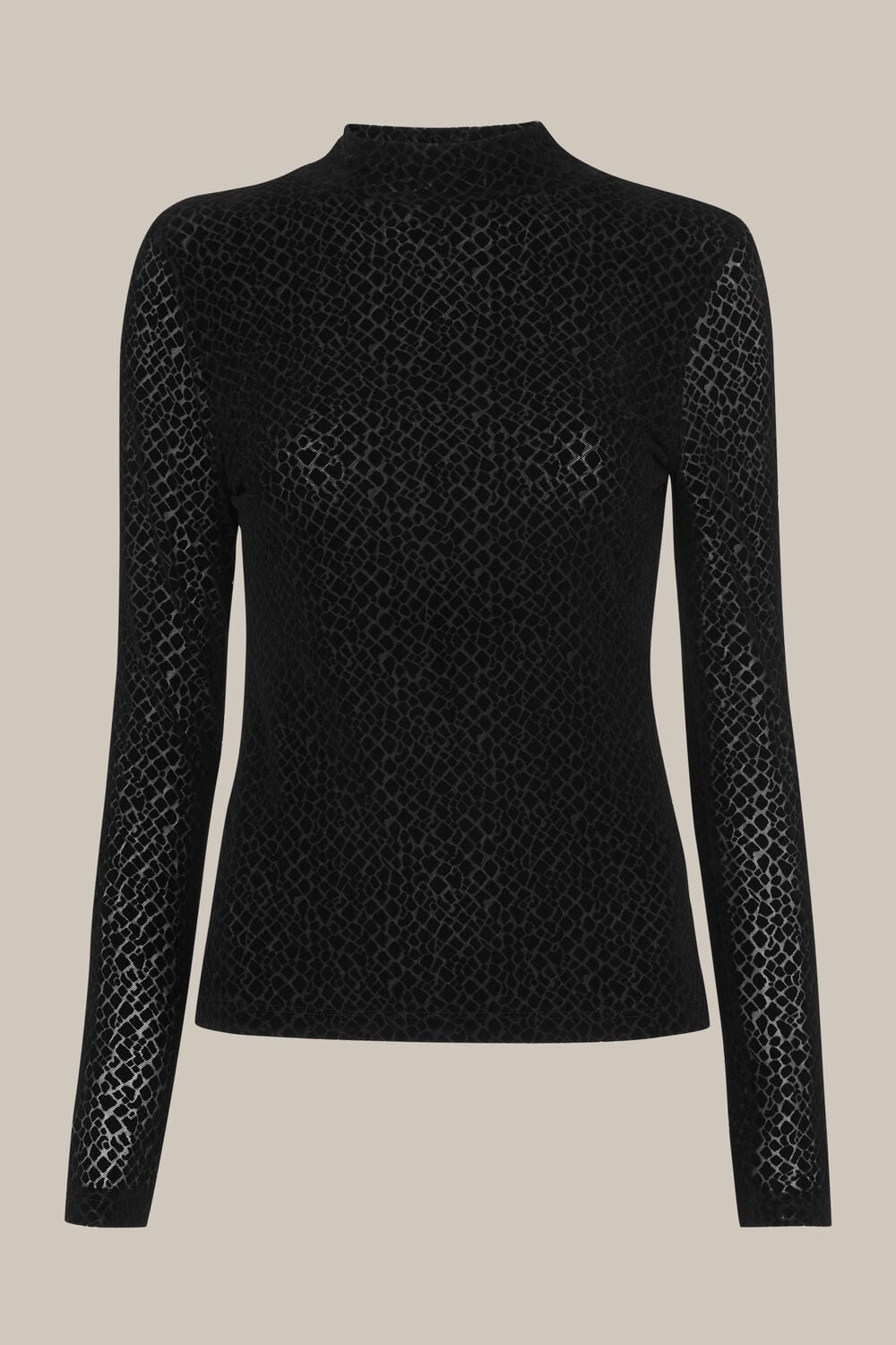 Giraffe Flocked Mesh Top